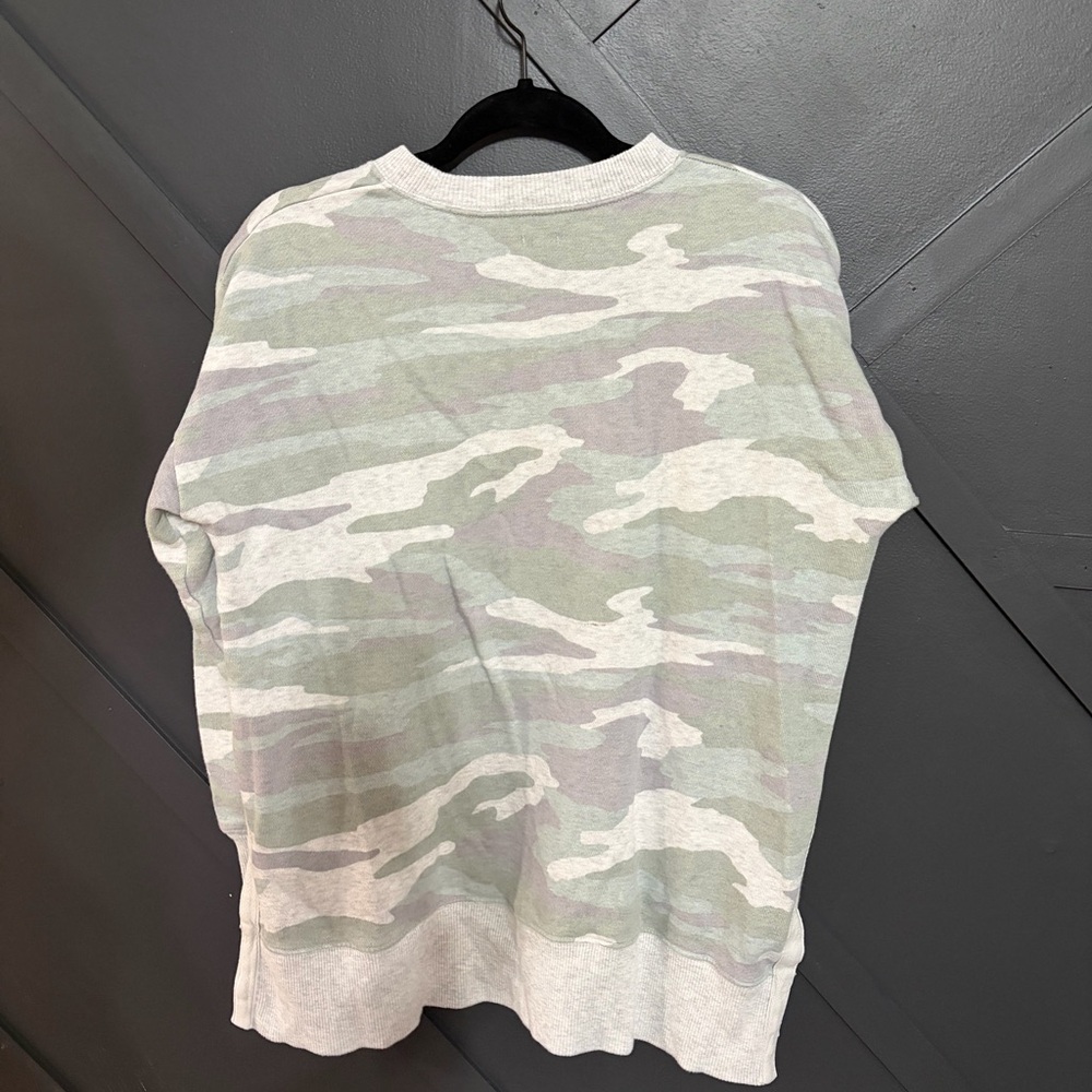 Aerie Green and Gray Camouflage Sweatshirt - Picture 4 of 5